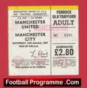 Manchester United v Manchester City 1987 – Ticket Ferguson First Derby Match