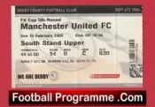 Derby County v Manchester United 2009 – FA Cup Ticket