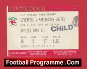 Liverpool v Manchester United 1995 – Match Ticket