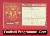 Manchester United v Liverpool 1998 – Match Ticket