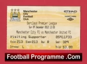 Manchester City v Manchester United 2012 – Football Ticket
