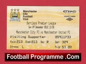 Manchester City v Manchester United 2012 – Football Ticket