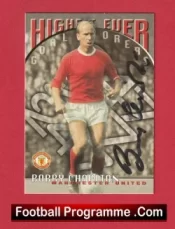 Manchester United Bobby Charlton Autographed Signed Football Card Man Utd
