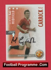 Manchester United Michael Carrick Autographed Signed Football Card Man Utd