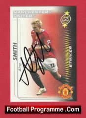 Manchester United Alan Smith Autographed Signed Football Card Man Utd