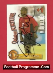 Manchester United Quinton Fortune Autographed Signed Football Card Man Utd