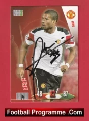 Manchester United Bebe Autographed Signed Football Card Man Utd