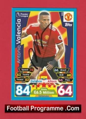 Manchester United Antonio Valencia Autographed Signed Football Card Man Utd