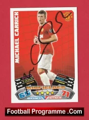 Manchester United Michael Carrick Autographed Signed Football Card Man Utd