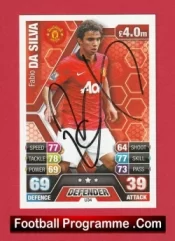 Manchester United Fabio Da Silva Autographed Signed Football Card Man Utd