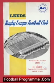 Leeds Rugby v St Helens 1962 – Rugby Programme
