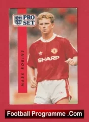 Manchester United Mark Robins Autographed Signed Football Card Man Utd