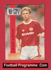 Manchester United Mark Robins Autographed Signed Football Card Man Utd