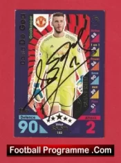Manchester United David De Gea Autograph Signed Football Card Man Utd