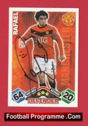 Manchester United Rafael Autograph Signed Football Card Man Utd