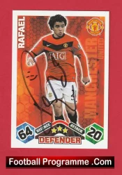 Manchester United Rafael Autograph Signed Football Card Man Utd