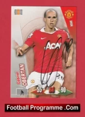 Manchester United Gabriel Obertan Autograph Signed Football Card Man Utd