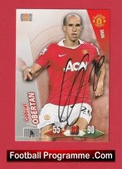 Manchester United Gabriel Obertan Autograph Signed Football Card Man Utd