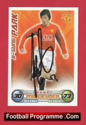 Manchester United Ji Sung Park Autograph Signed Football Card Man Utd