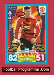 Manchester United Marcus Rojo Autograph Signed Football Card Man Utd
