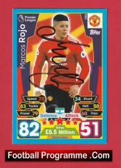Manchester United Marcus Rojo Autograph Signed Football Card Man Utd