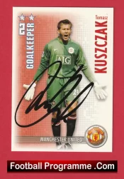 Manchester United Tomasz Kuszczak Autograph Signed Football Card Man Utd