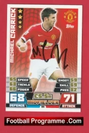 Manchester United Michael Carrick Autograph Signed Football Card Man Utd