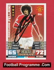Manchester United Marouane Fellaini Autograph Signed Football Card Man Utd