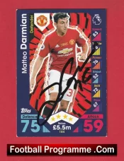 Manchester United Matteo Darmian Autograph Signed Football Card Man Utd