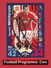 Manchester United Henrikh Mkhitaryan Autograph Signed Football Card Man Utd