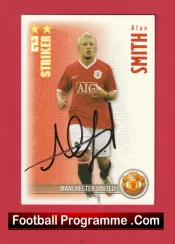 Manchester United Alan Smith Autograph Signed Football Card Man Utd