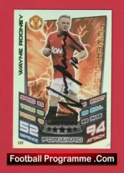 Manchester United Wayne Rooney Autographed Signed Football Card Man Utd