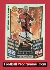 Manchester United Wayne Rooney Autographed Signed Football Card Man Utd