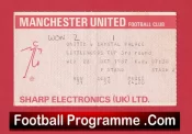 Manchester United v Crystal Palace 1987 – Football Match Ticket