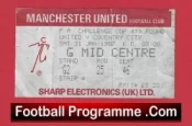 Manchester United v Coventry City 1987 – Match Ticket
