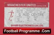 Manchester United v Coventry City 1987 – Match Ticket