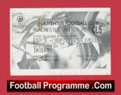 Juventus v Manchester United 2003 – Match Ticket Italy