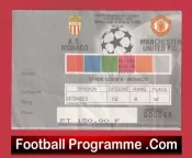 Monaco v Manchester United 1998 – Match Ticket