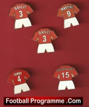Manchester United Football Badge Collection Man Utd Badges X 5