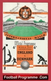 England v Denmark 1956 – World Cup Plus Duncan Edwards