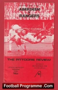 Aberdeen v Glasgow Rangers 1978 – Sir Alex Ferguson First Season
