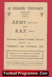 Army v Royal Air Force RAF 1945 – Doncaster Rovers 1940s