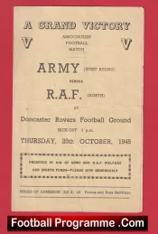 Army v Royal Air Force RAF 1945 – Doncaster Rovers 1940s
