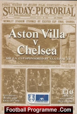 Aston Villa v Chelsea 2000 - FA Cup Final at Wembley Mulit Signed - football programme