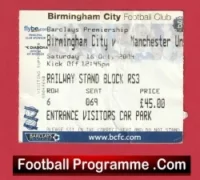Birmingham City v Manchester United 2004 – Football Ticket