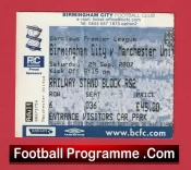Birmingham City v Manchester United 2007 – Football Ticket
