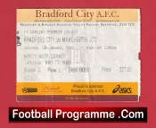 Bradford City v Manchester United 2001 – Football Ticket