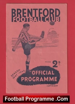 Brentford v Millwall 1947 - 1940's Programme - football programme