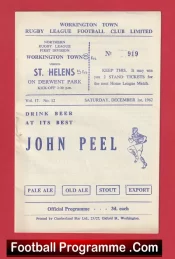 Castleford Rugby v St Helens 1962 – Rugby Programme