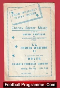 Dover v TV Writers 1960s Testimonial Benefit Match + Eric Sykes